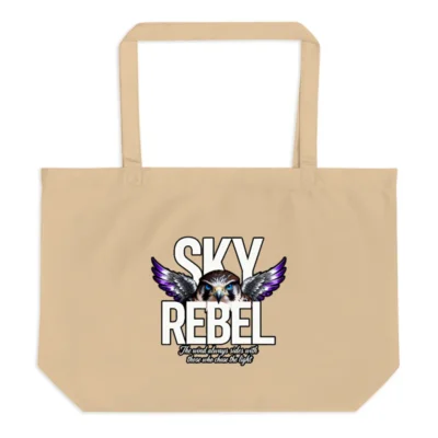 Sky Rebel Organic Tote Bag – Large Eco-Friendly Shopping Bag