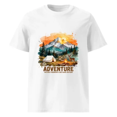 Adventure Camping T-Shirt – Unisex Organic Cotton Graphic Tee