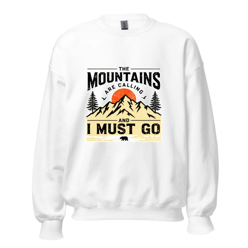 Mountains Are Calling Sweatshirt - Unisex Crewneck Graphic Pullover