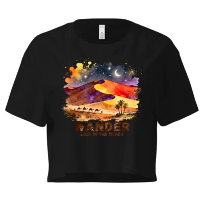 Wander Lost in the Dunes Women's Crop Top - Desert Art Tee