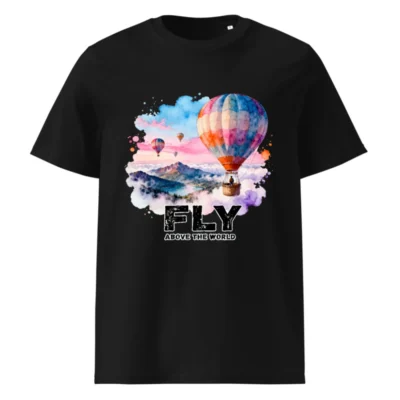Fly Above the World - Unisex Organic Cotton T-Shirt