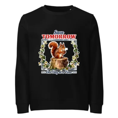 Save Tomorrow Sweatshirt – Unisex Organic Cotton Eco Hoodie