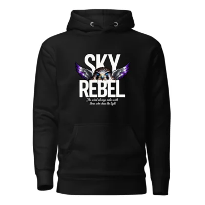Sky Rebel Unisex Premium Pullover Hoodie – Bold Eagle Graphic