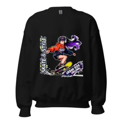 Skate & Style Unisex Crewneck Sweatshirt – Urban Ride Original