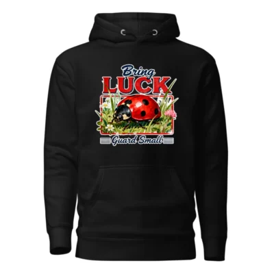 Unisex Premium Pullover Hoodie - Bring Luck Guard Small Ladybug Design