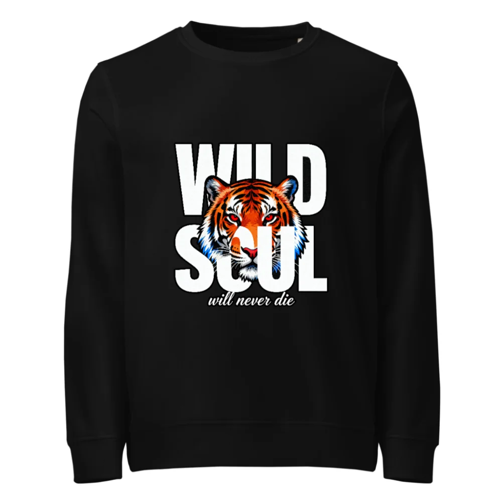 Wild Soul Tiger Print Unisex Organic Cotton Sweatshirt