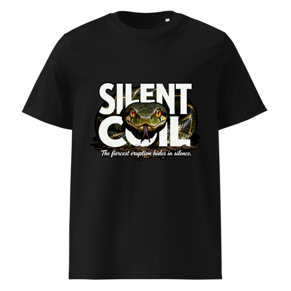 Silent Coil Unisex Organic Cotton T-Shirt – Snake Graphic Tee