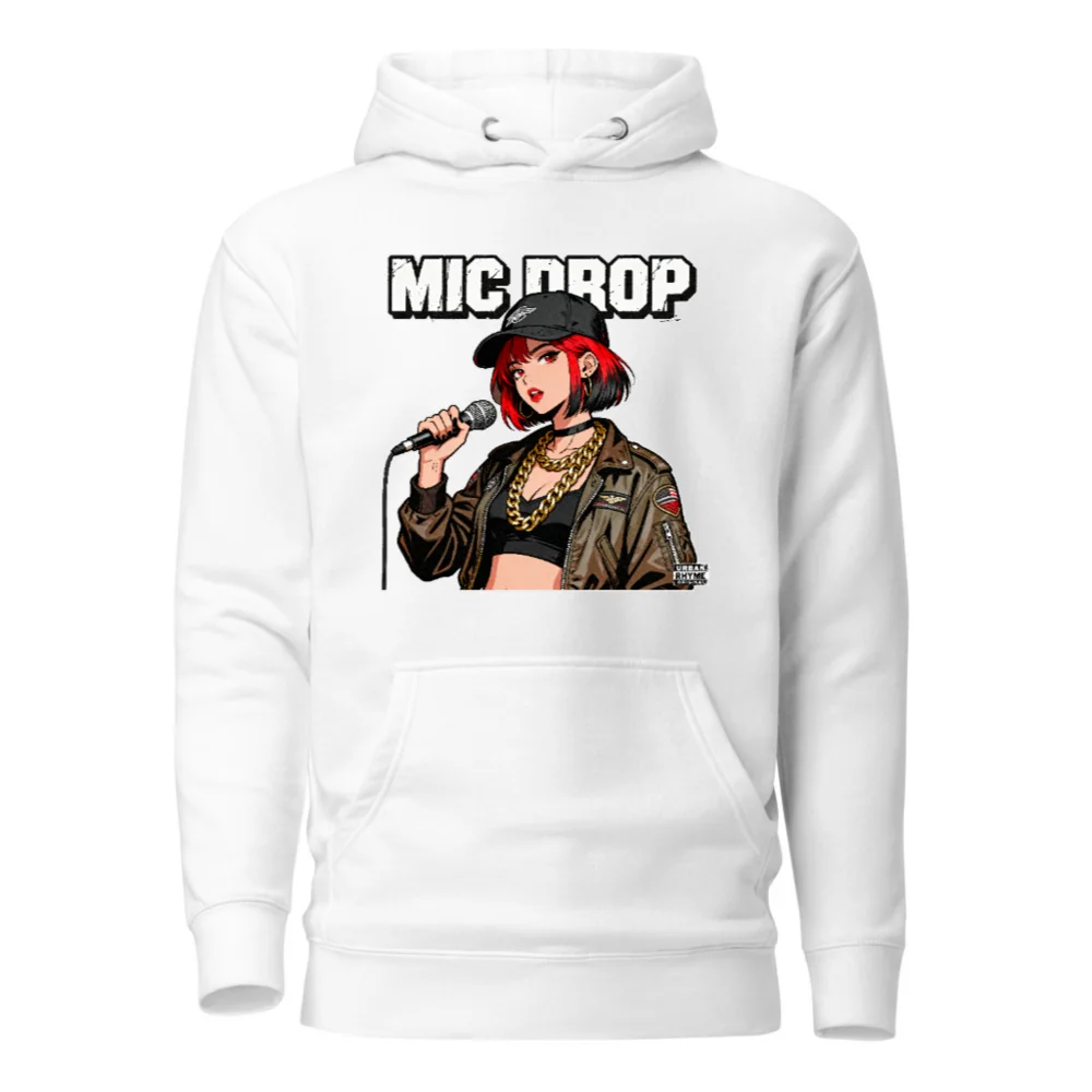 Mic Drop Unisex Premium Pullover Hoodie – Streetwear Graphic Hoodie
