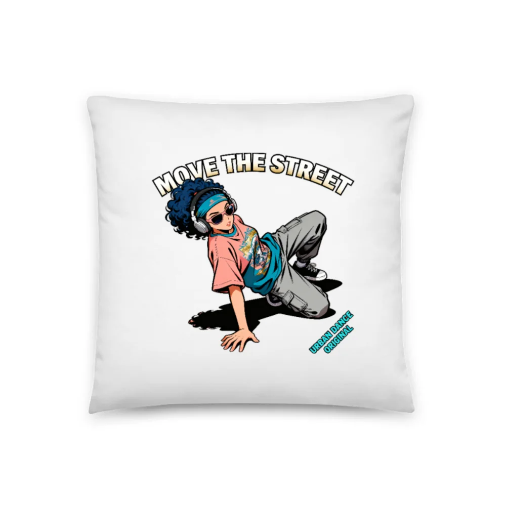 Move the Street Urban Dance Pillow – 18x18 Inch Decorative Throw Pillow