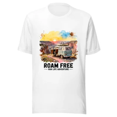 Roam Free Van Life Adventure T-Shirt - Unisex Graphic Tee