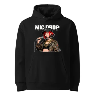 Mic Drop Unisex Eco Hoodie – Streetwear Graphic Pullover