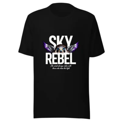 Sky Rebel Unisex T-Shirt – Bold Owl Graphic Tee for Men & Women