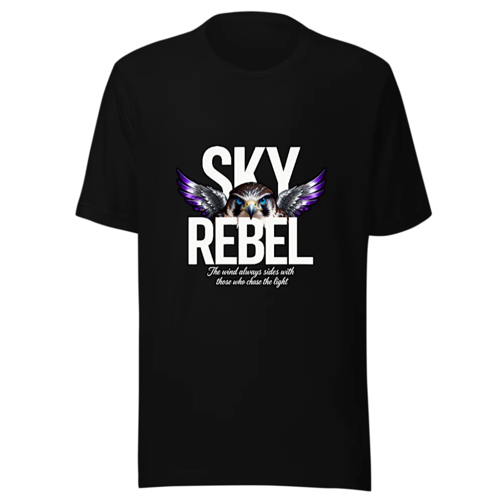 Sky Rebel Unisex T-Shirt – Bold Owl Graphic Tee for Men & Women