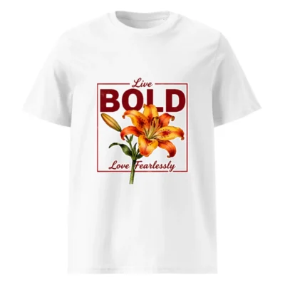 Bold Lily Graphic T-Shirt – Unisex Organic Cotton Tee