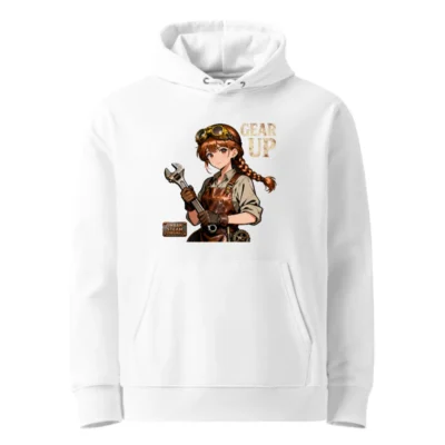 Steampunk Gear Up Hoodie – Unisex Eco-Friendly Pullover