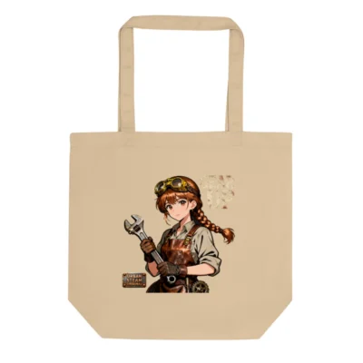 Steampunk Anime Tote Bag – Eco-Friendly Cotton Canvas Shopper