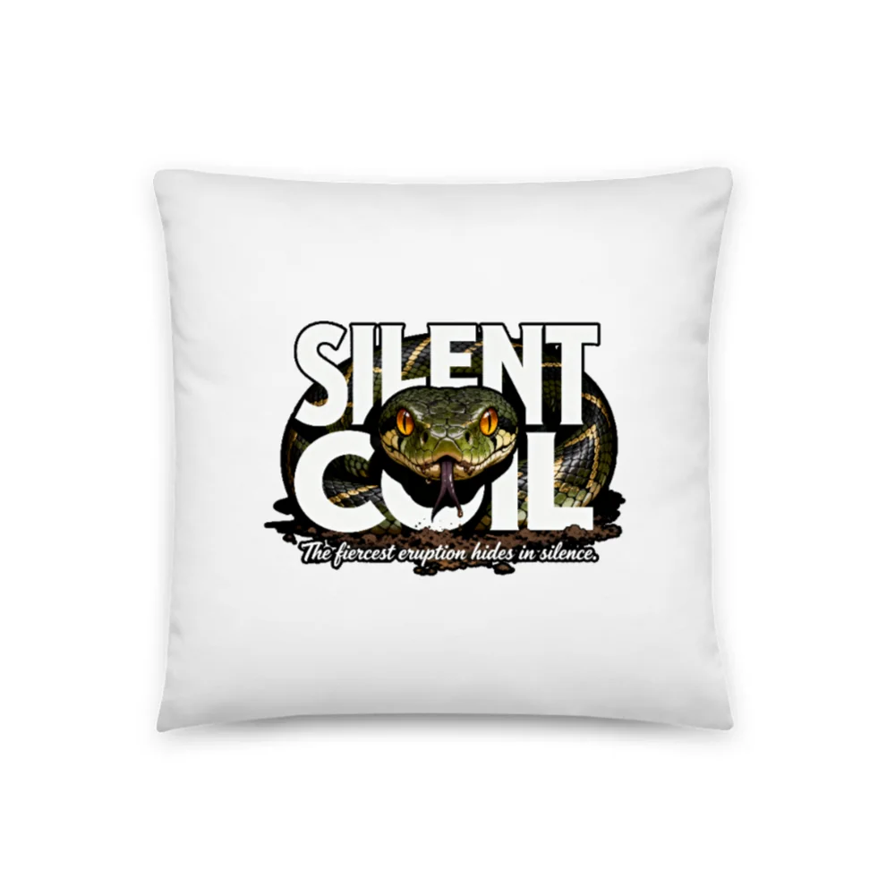 Silent Coil Snake Pillow – 18x18 Inch Decorative Throw Pillow