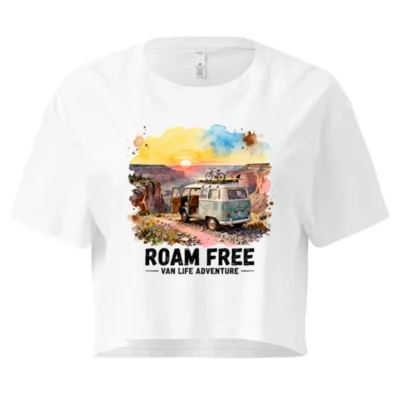 Roam Free Van Life Adventure Crop Top for Women