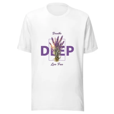 Deep Breathe Lavender Unisex Staple T-Shirt - Soft Cotton