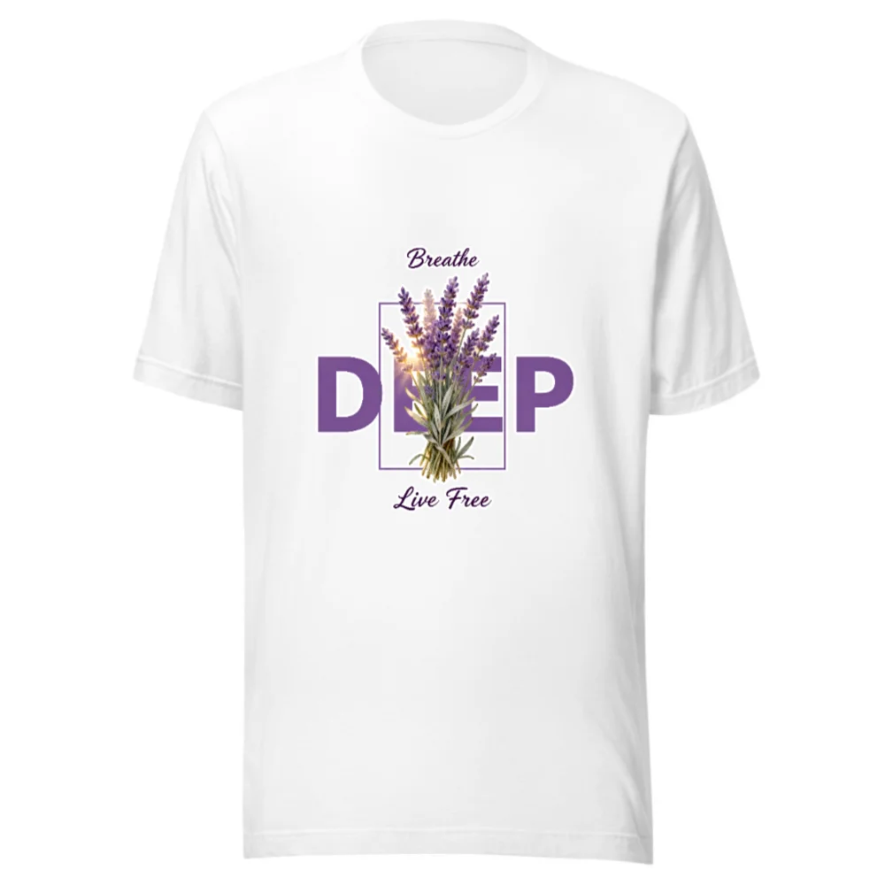 Deep Breathe Lavender Unisex Staple T-Shirt - Soft Cotton