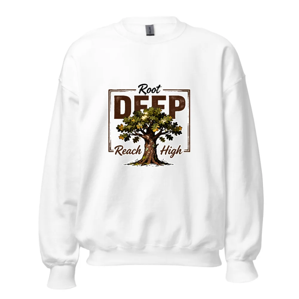 Root Deep Reach High Unisex Crewneck Sweatshirt