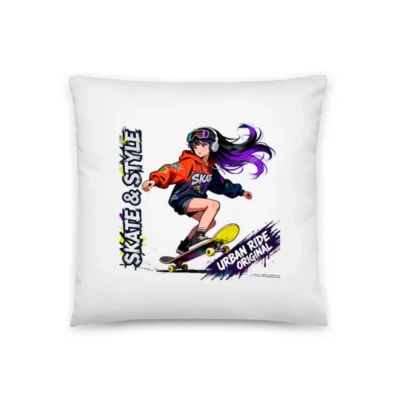 Skate & Style Pillow – Urban Ride Original Graphic Cushion