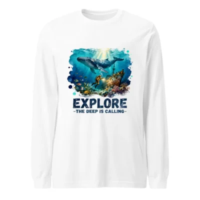 Explore the Deep is Calling Unisex Long Sleeve Tee