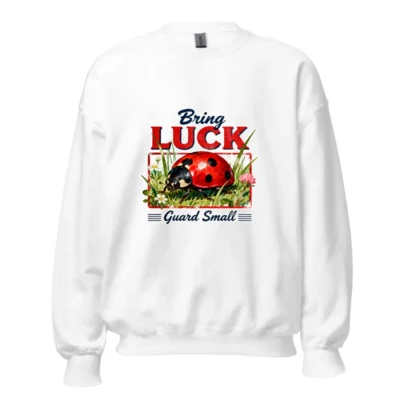 Bring Luck Ladybug Sweatshirt - Unisex Crew Neck Graphic Pullover