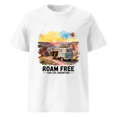 Roam Free Van Life Adventure T-Shirt - Unisex Organic Cotton