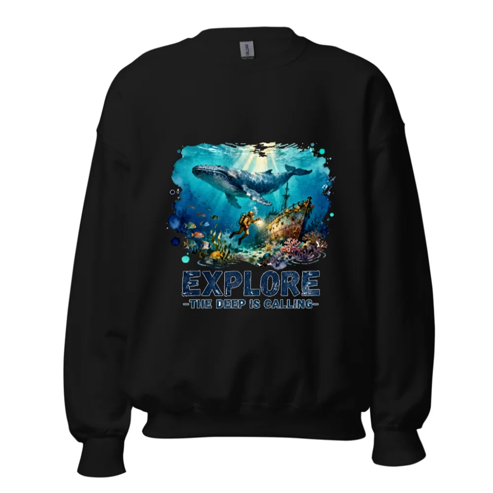 Explore the Deep is Calling Unisex Crewneck Sweatshirt
