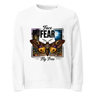 Face Fear Fly Free Unisex Organic Sweatshirt