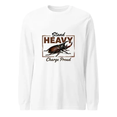 Stand Heavy Charge Proud Rhino Beetle Long Sleeve Tee