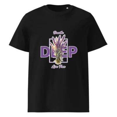Deep Breathe Lavender Unisex Organic Cotton T-Shirt