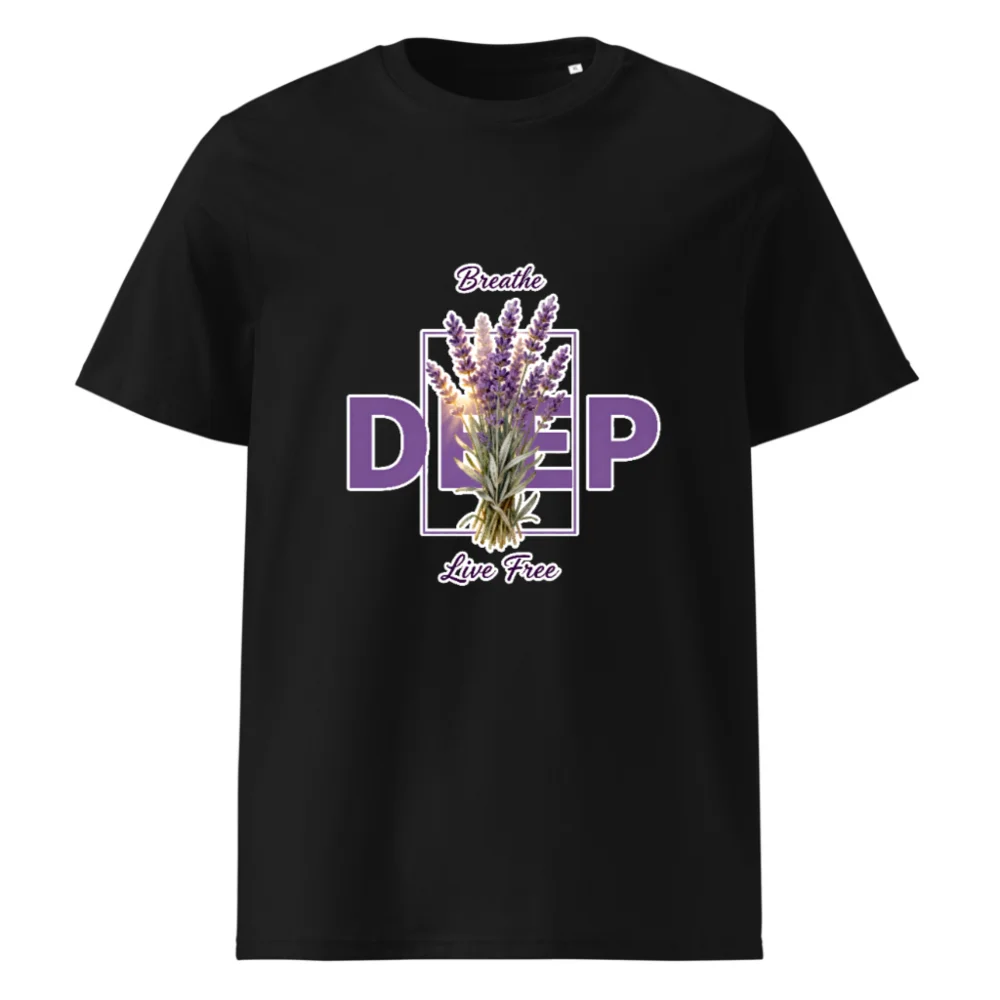 Deep Breathe Lavender Unisex Organic Cotton T-Shirt