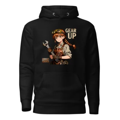Steampunk Gear Up Hoodie – Unisex Premium Pullover Sweatshirt