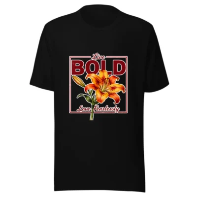 Bold Lily Graphic T-Shirt – Unisex Cotton Tee for Women & Men