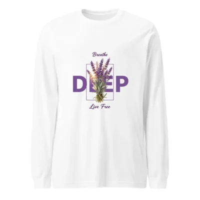 Deep Breathe Lavender Unisex Long Sleeve Tee