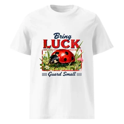 Bring Luck Guard Small Ladybug T-Shirt - Unisex Organic Cotton