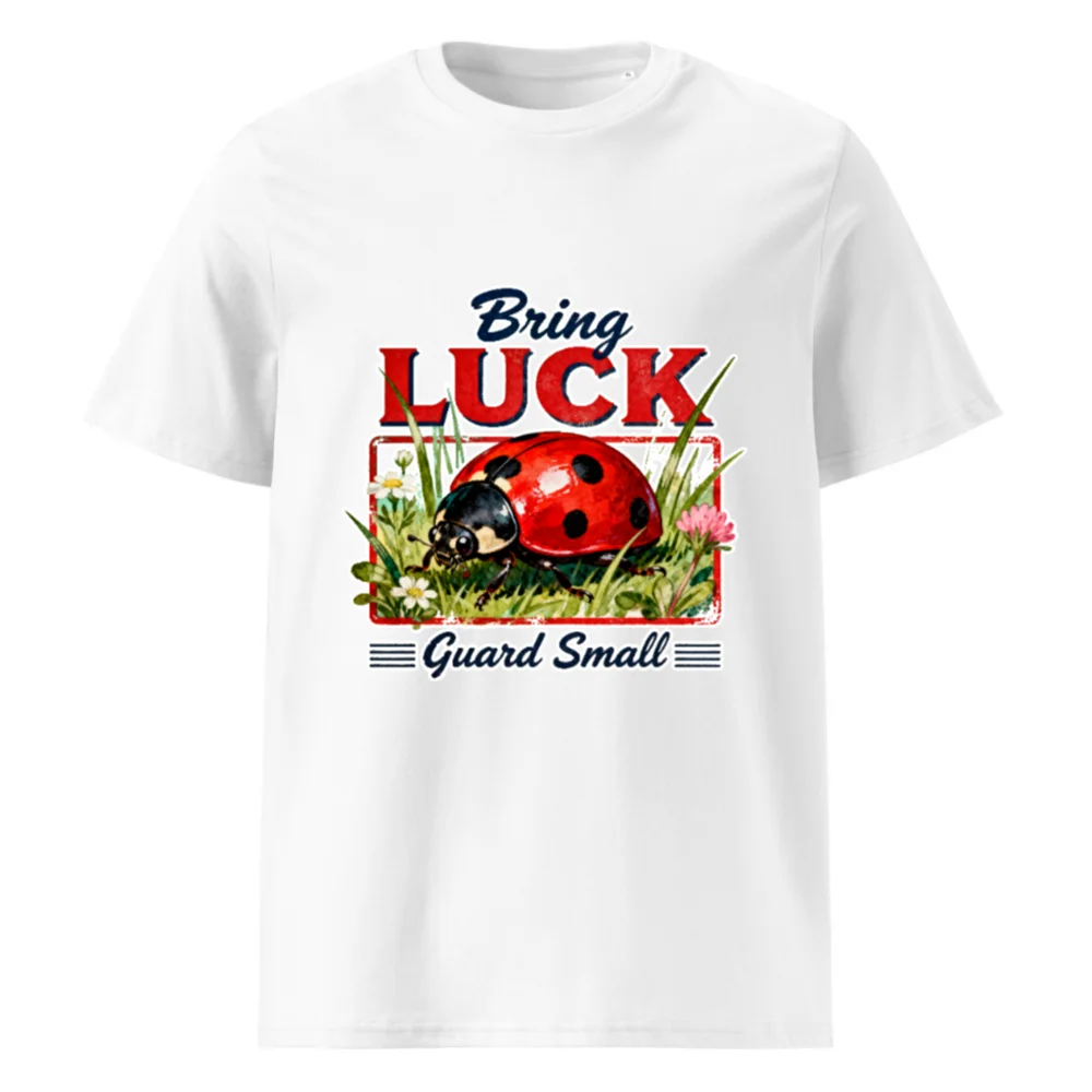Bring Luck Guard Small Ladybug T-Shirt - Unisex Organic Cotton