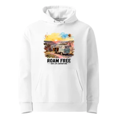 Roam Free Van Life Hoodie – Unisex Eco-Friendly Pullover