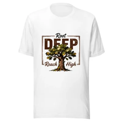 Root Deep Reach High Unisex T-Shirt – Classic Fit Graphic Tee