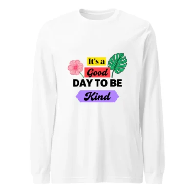 Kindness Long Sleeve Tee – Unisex Comfort Fit T-Shirt with Positive Message