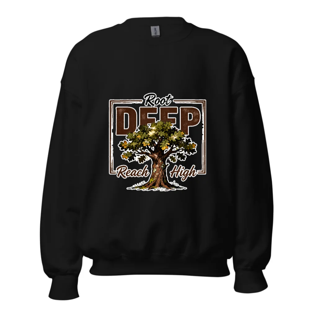 Root Deep Reach High Unisex Crewneck Sweatshirt