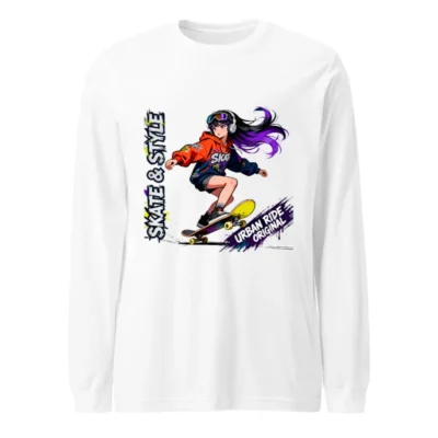 Skate & Style Unisex Long Sleeve Tee – Urban Ride Original Graphic Shirt
