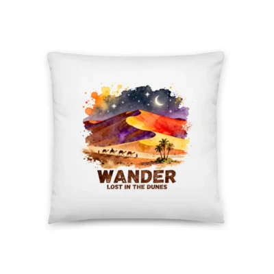 Wander Lost in the Dunes Pillow – 18x18 Inch Decorative Throw Pillow
