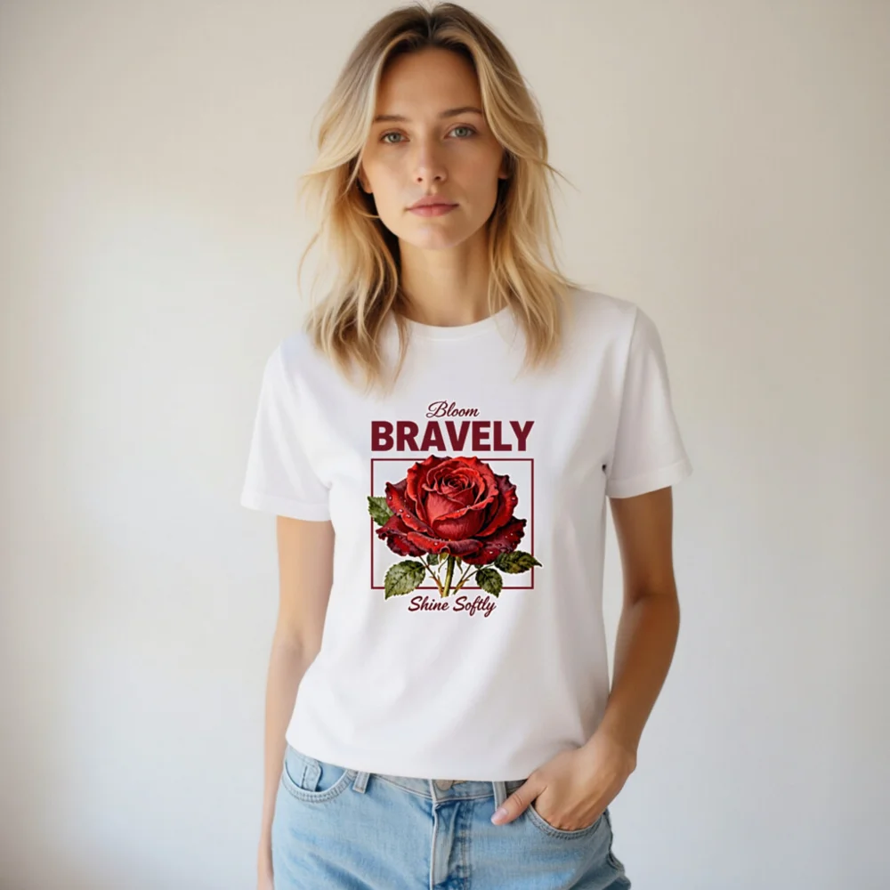 Bloom Bravely Unisex T-Shirt – Soft Cotton Graphic Tee - Image 7