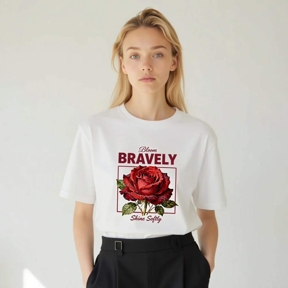 Bloom Bravely Unisex T-Shirt – Soft Cotton Graphic Tee - Image 8