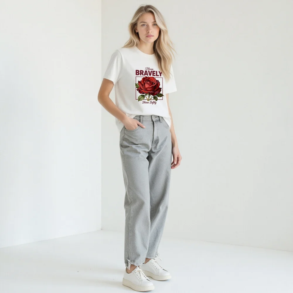 Bloom Bravely Unisex T-Shirt – Soft Cotton Graphic Tee - Image 11