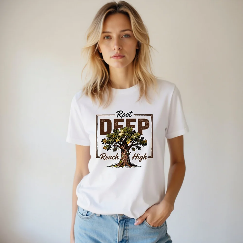 Root Deep Reach High Unisex T-Shirt – Classic Fit Graphic Tee - Image 7
