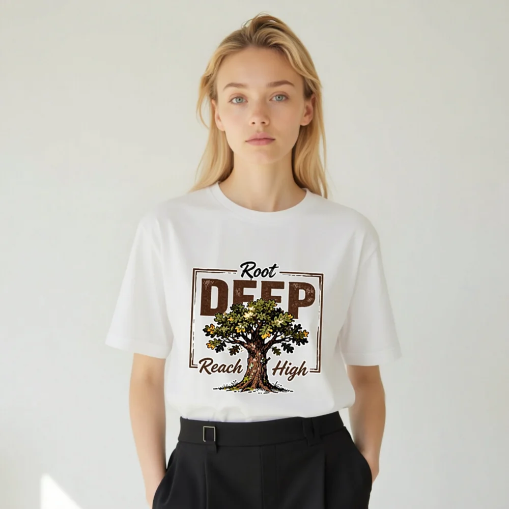 Root Deep Reach High Unisex T-Shirt – Classic Fit Graphic Tee - Image 8
